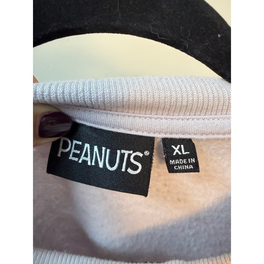 Peanuts Snoopy Camping Gray Crewneck Sweatshirt Size XL - Picture 3 of 4